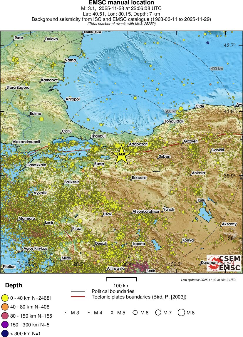 regional historical seismicity