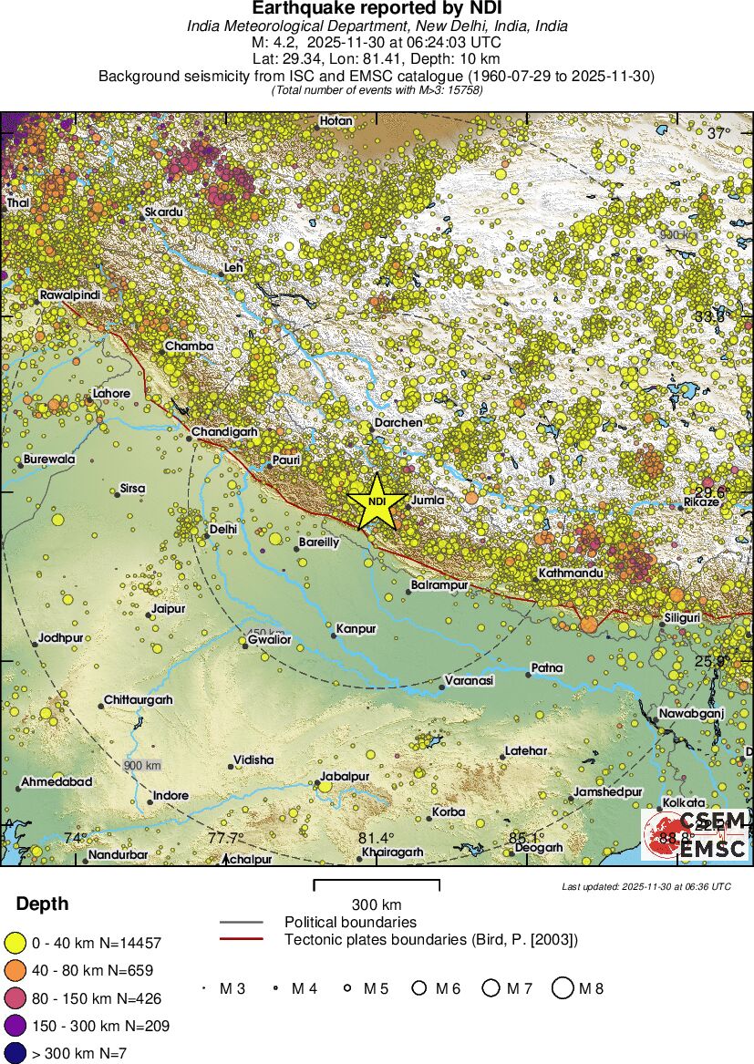 wide historical seismicity