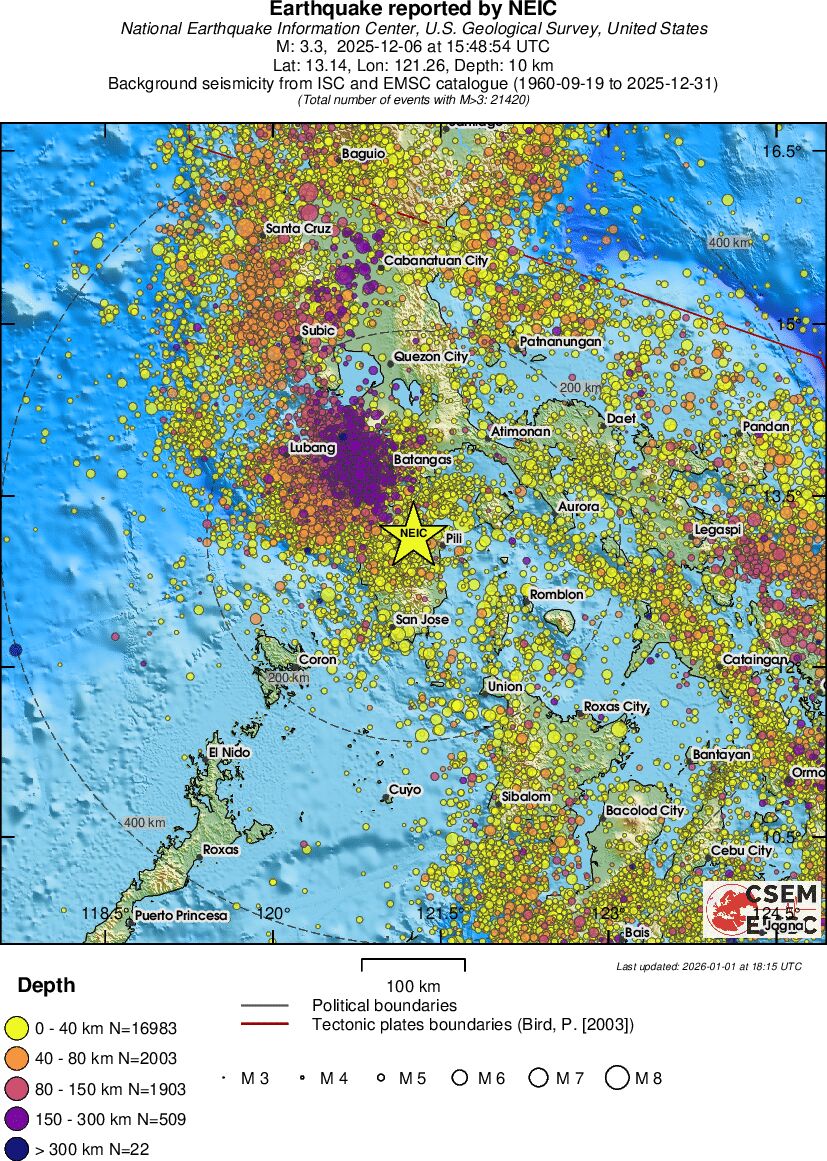 regional historical seismicity