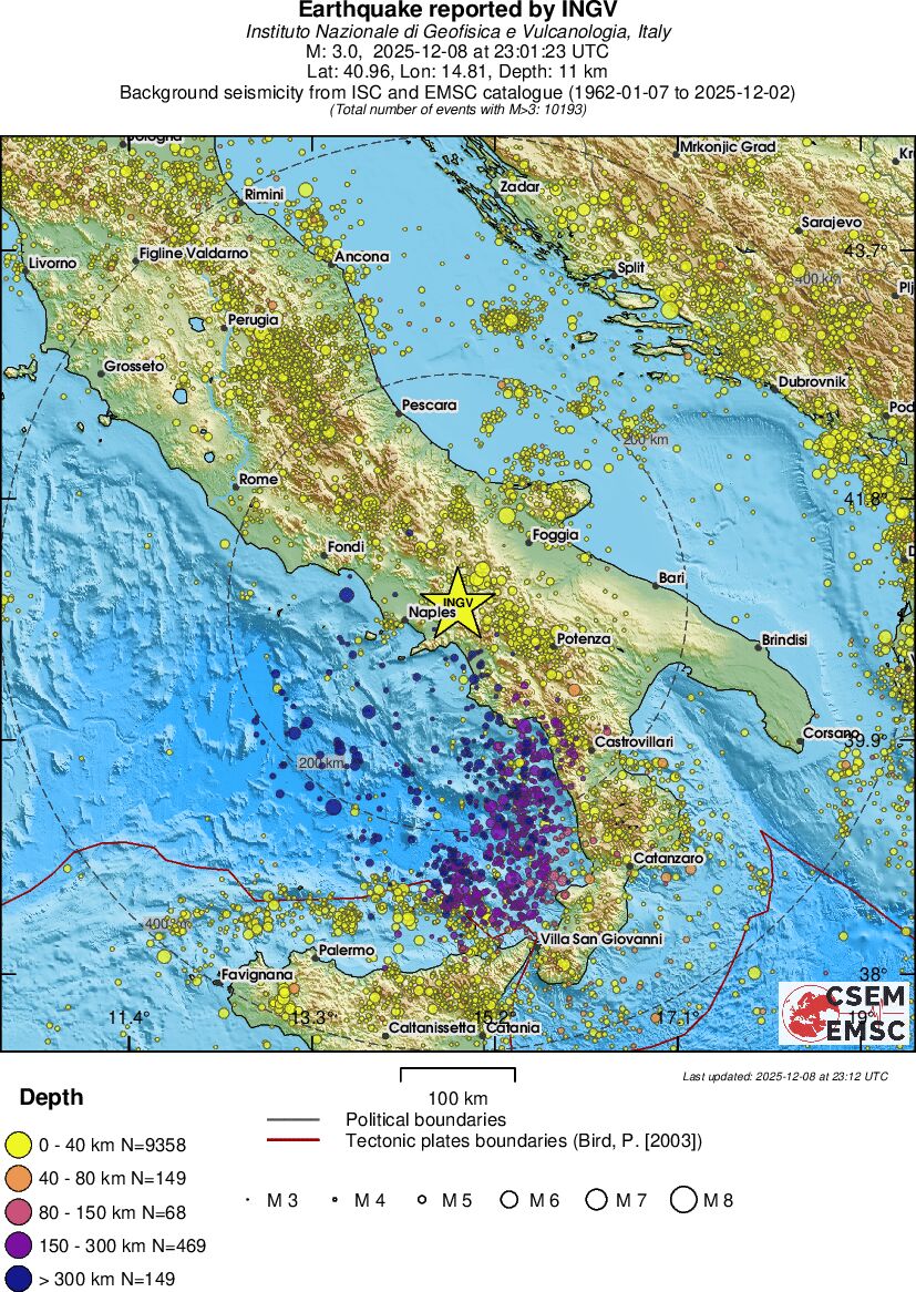 regional historical seismicity