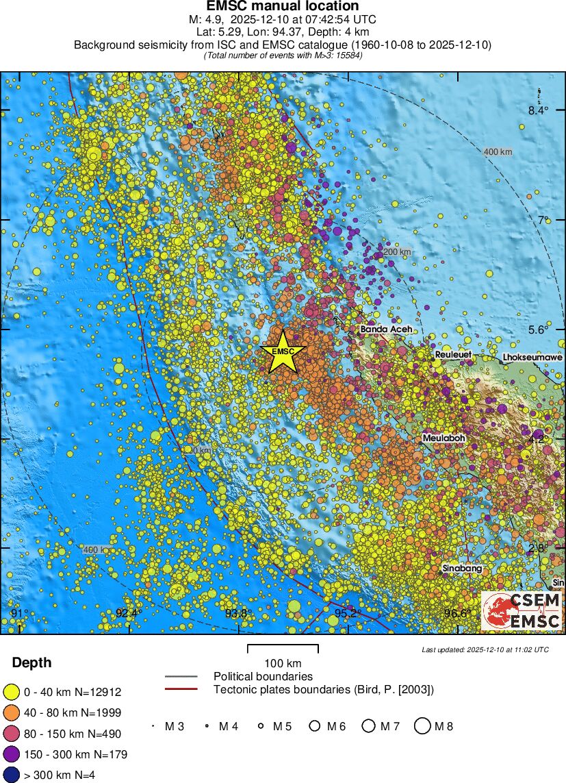 regional historical seismicity