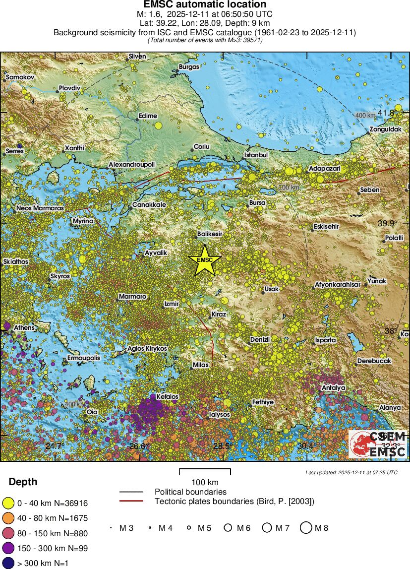 regional historical seismicity