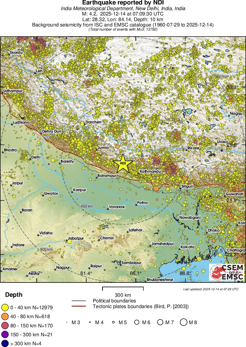 wide historical seismicity