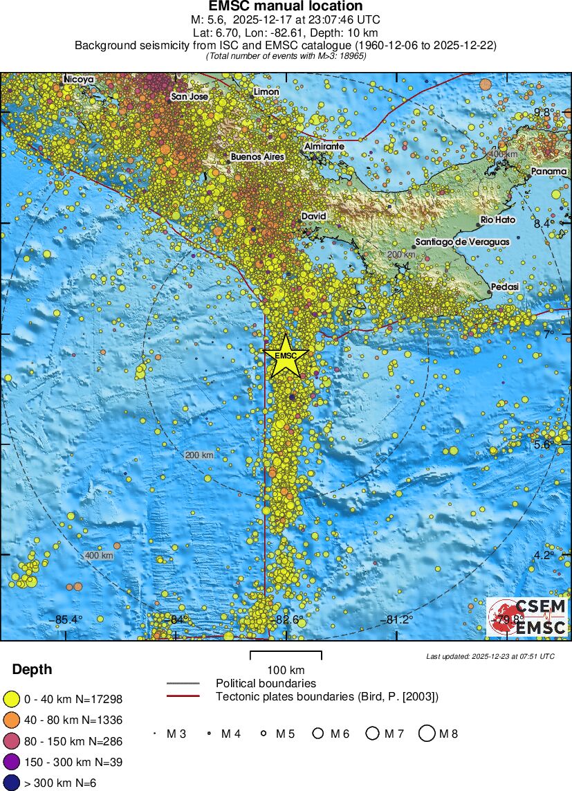 regional historical seismicity