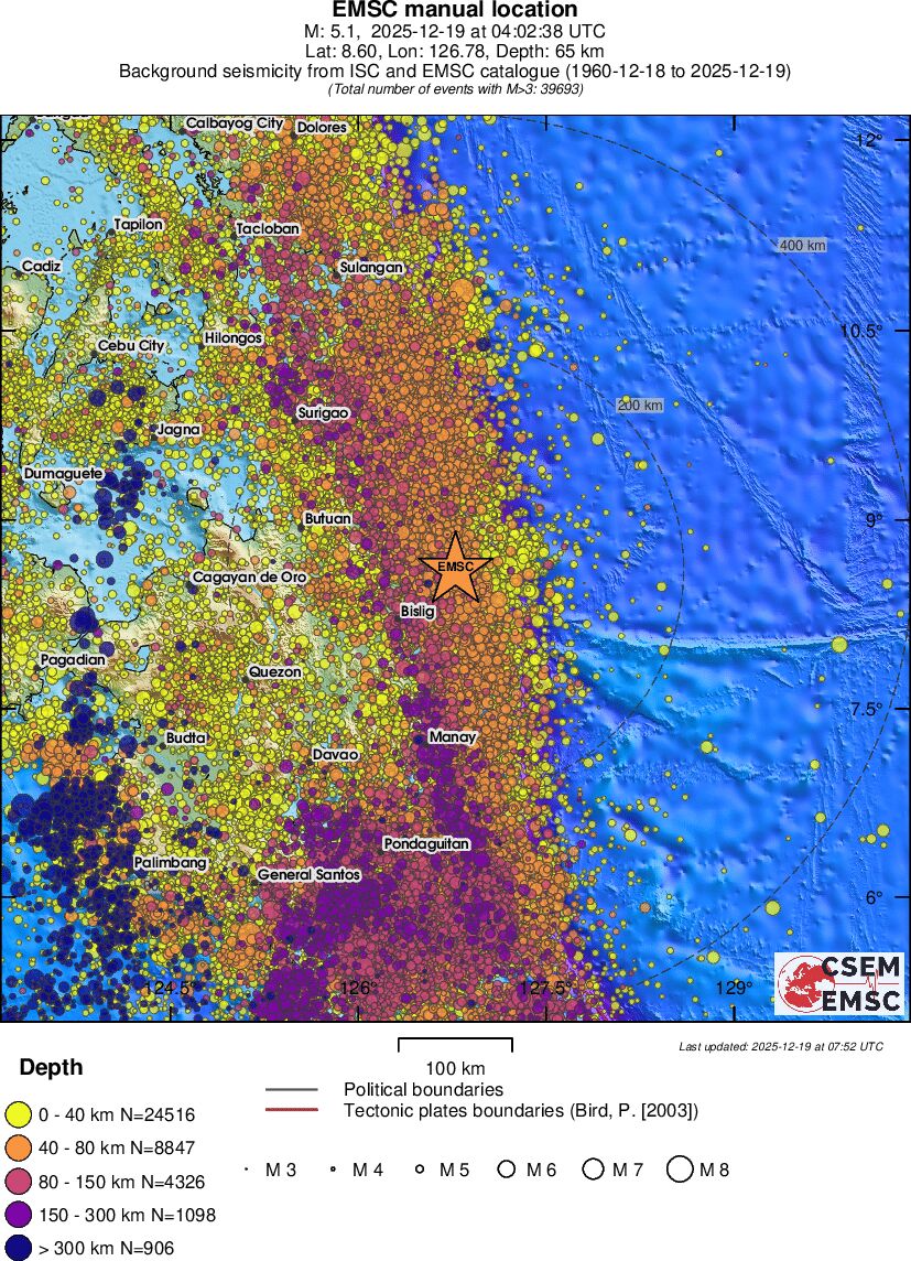 regional historical seismicity