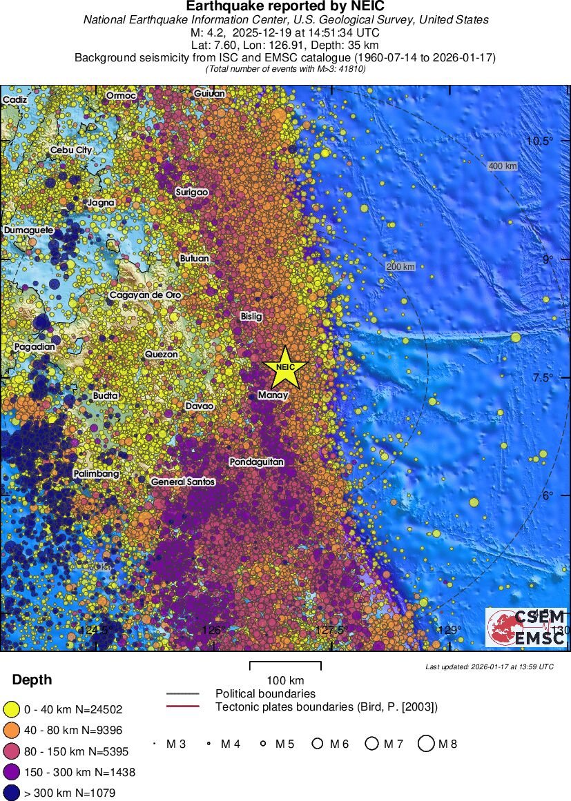 regional historical seismicity
