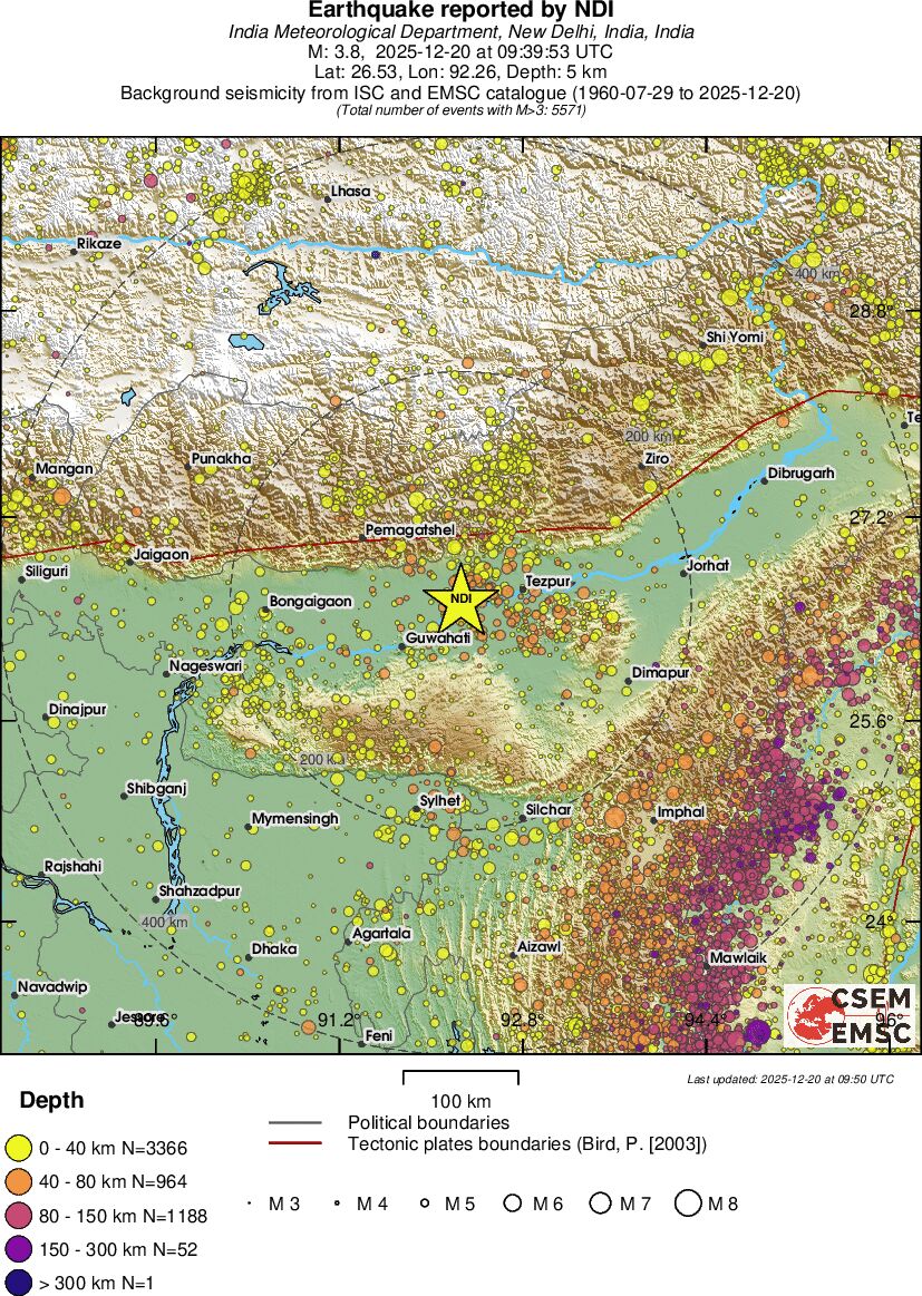 regional historical seismicity