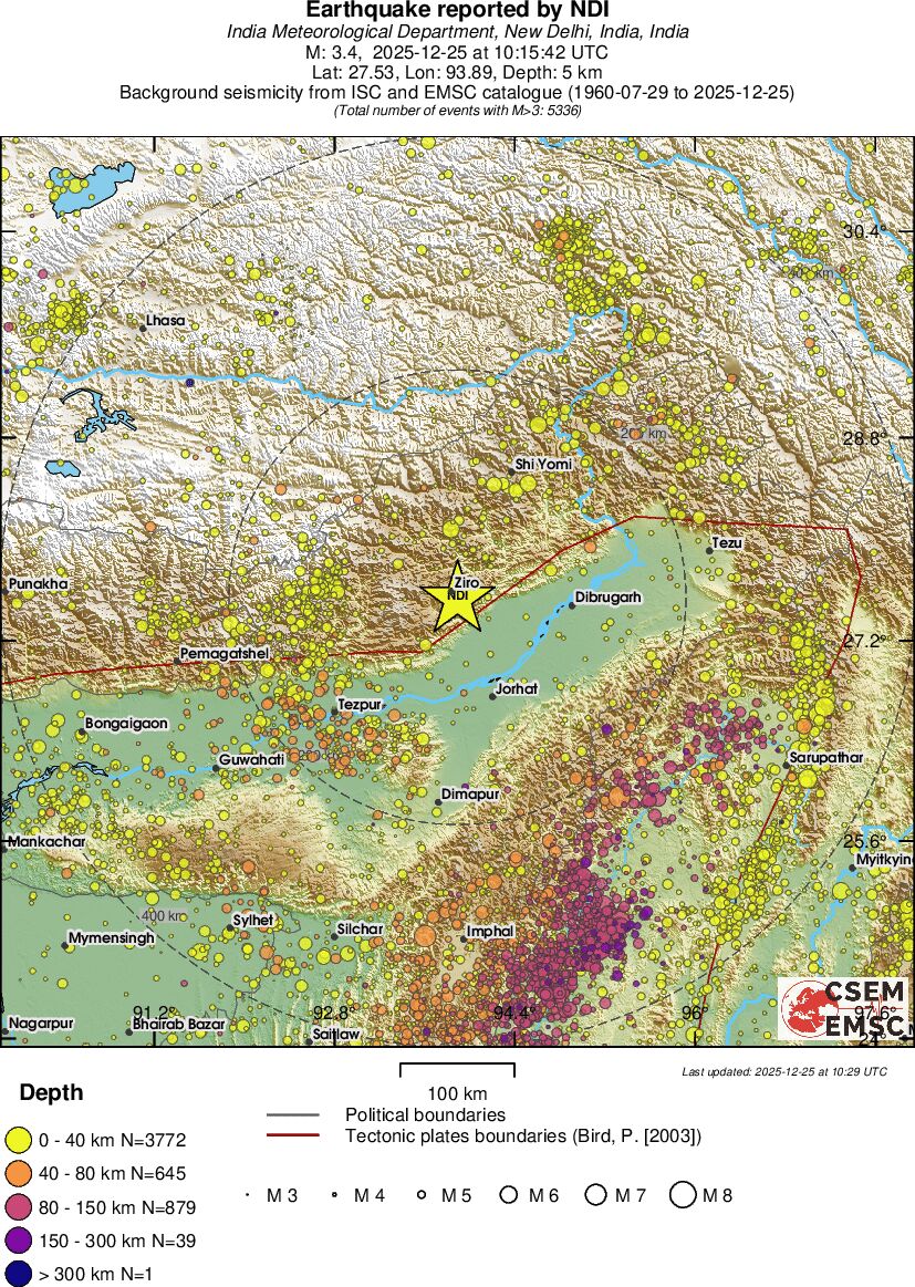 regional historical seismicity
