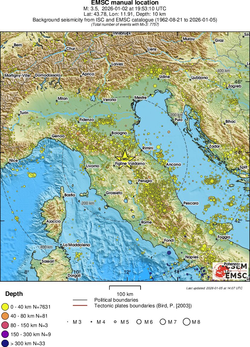 regional historical seismicity