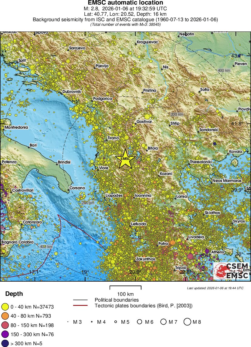 regional historical seismicity