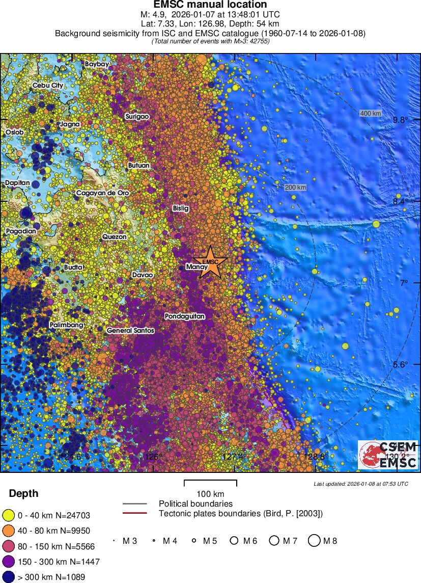 regional historical seismicity