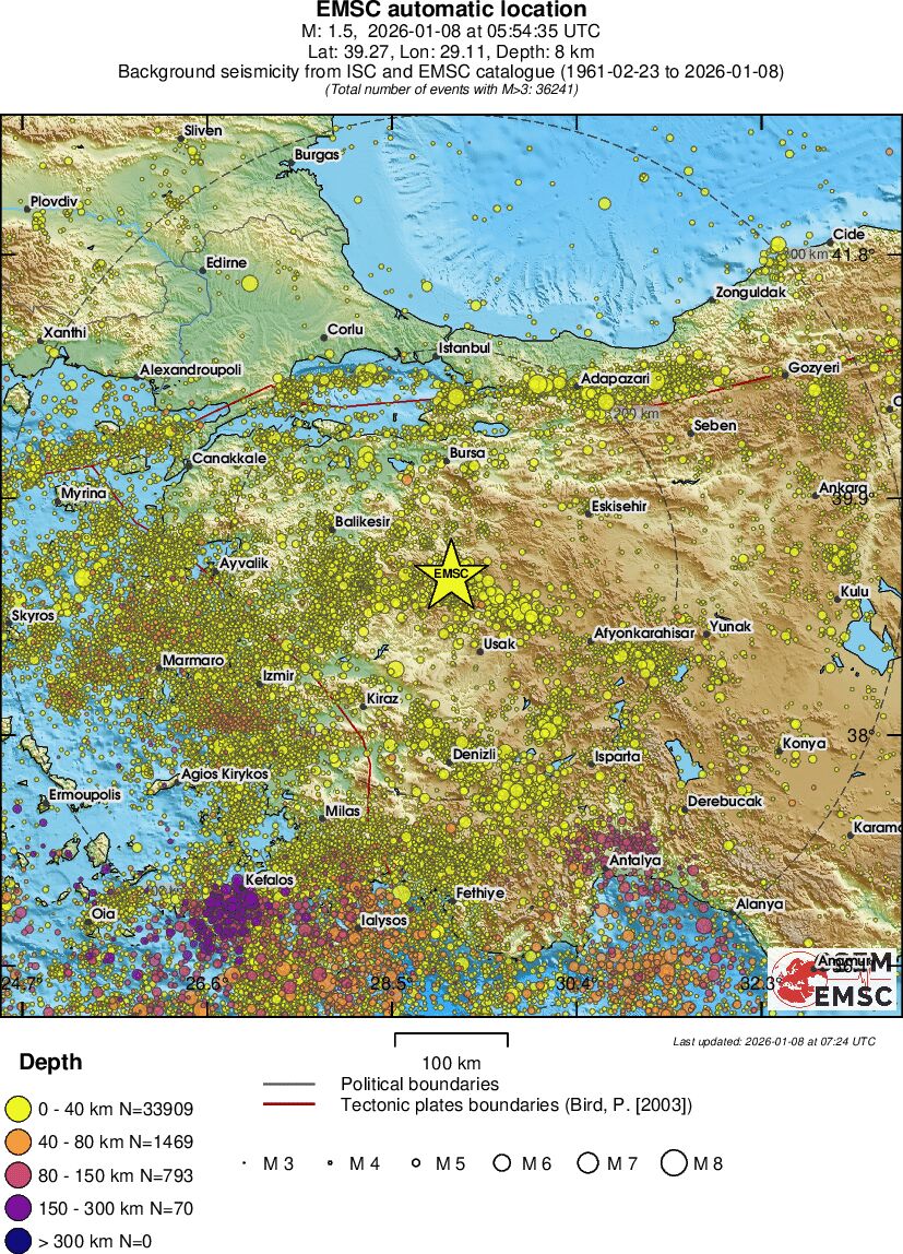 regional historical seismicity