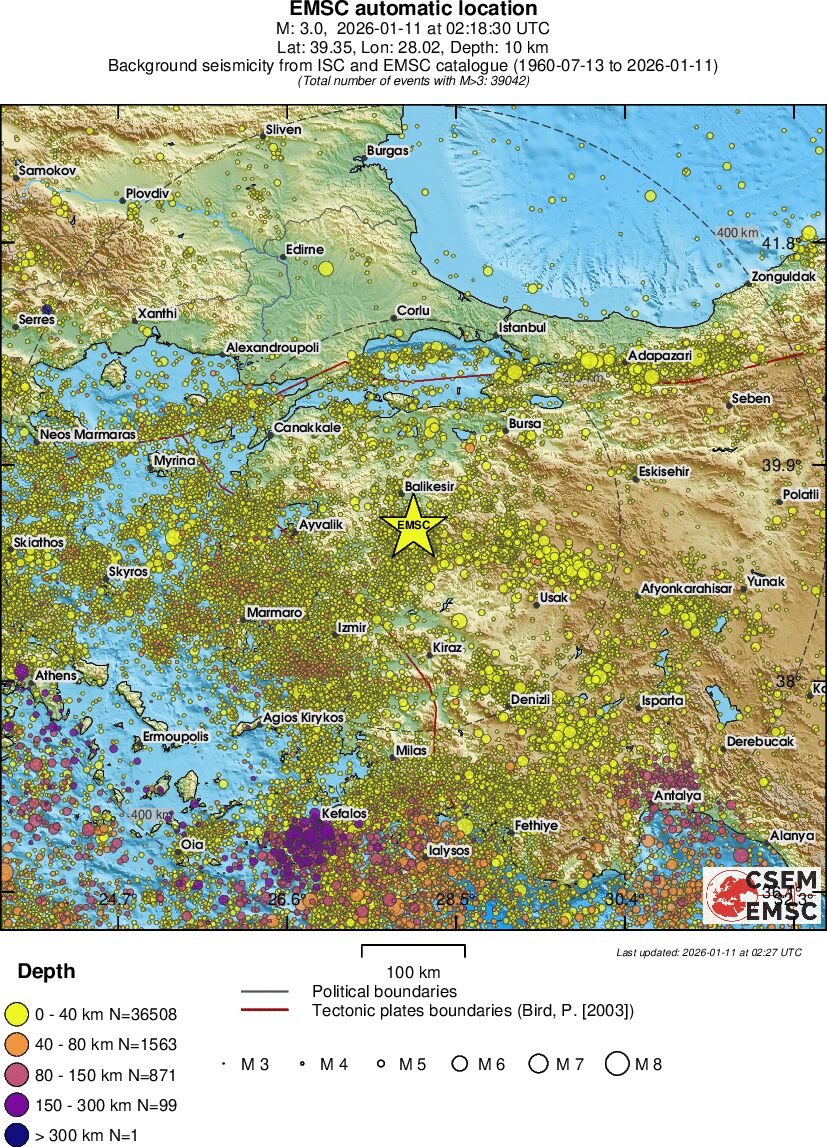 regional historical seismicity