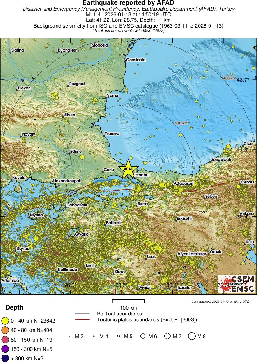regional historical seismicity