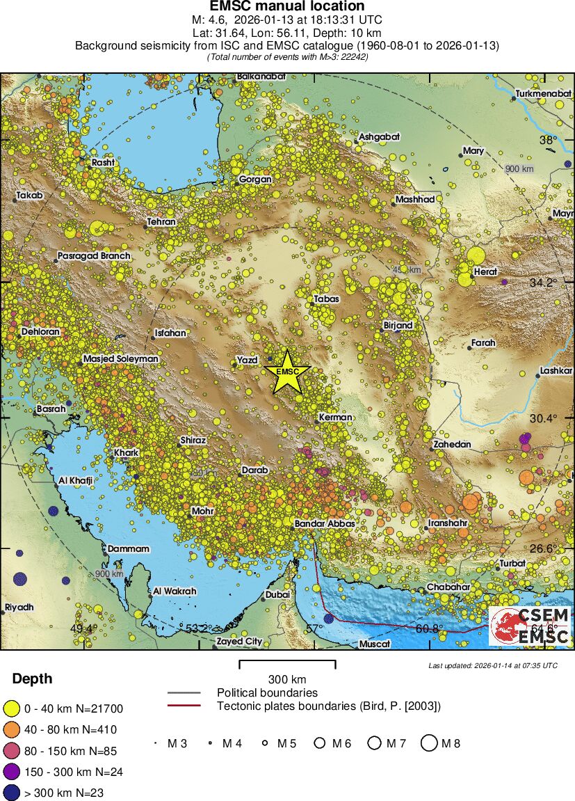 wide historical seismicity