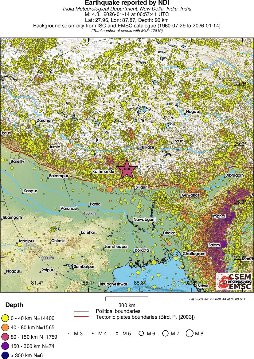 wide historical seismicity