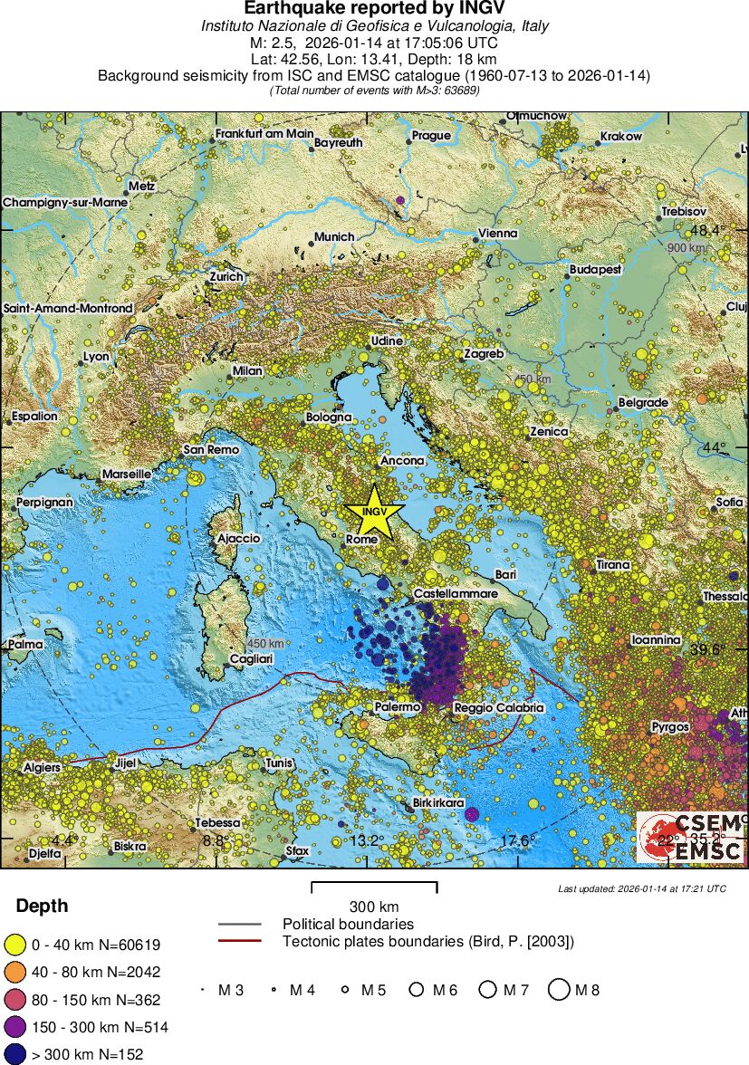 wide historical seismicity