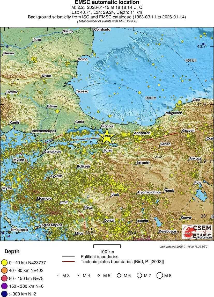 regional historical seismicity