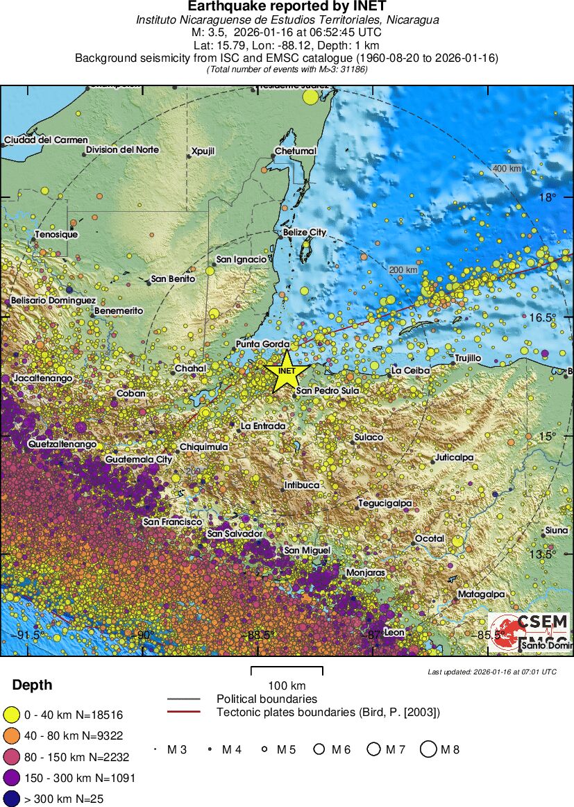 regional historical seismicity