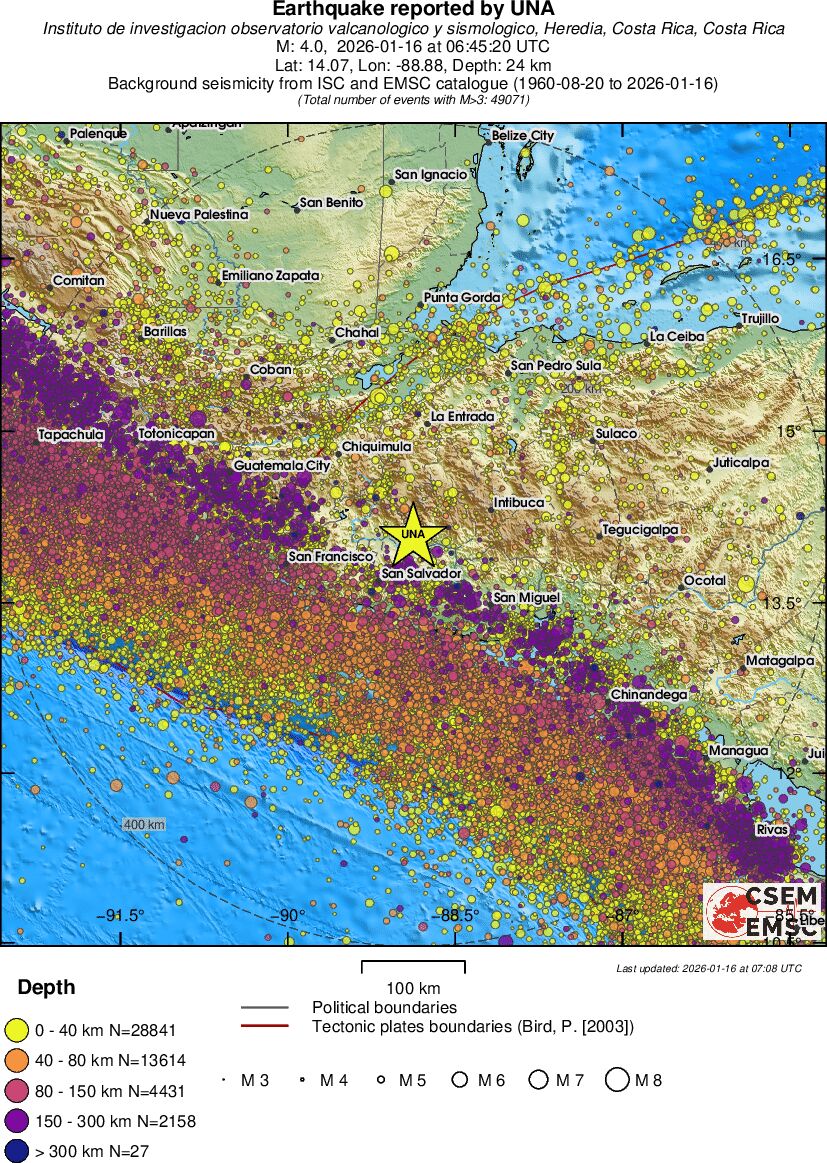 regional historical seismicity