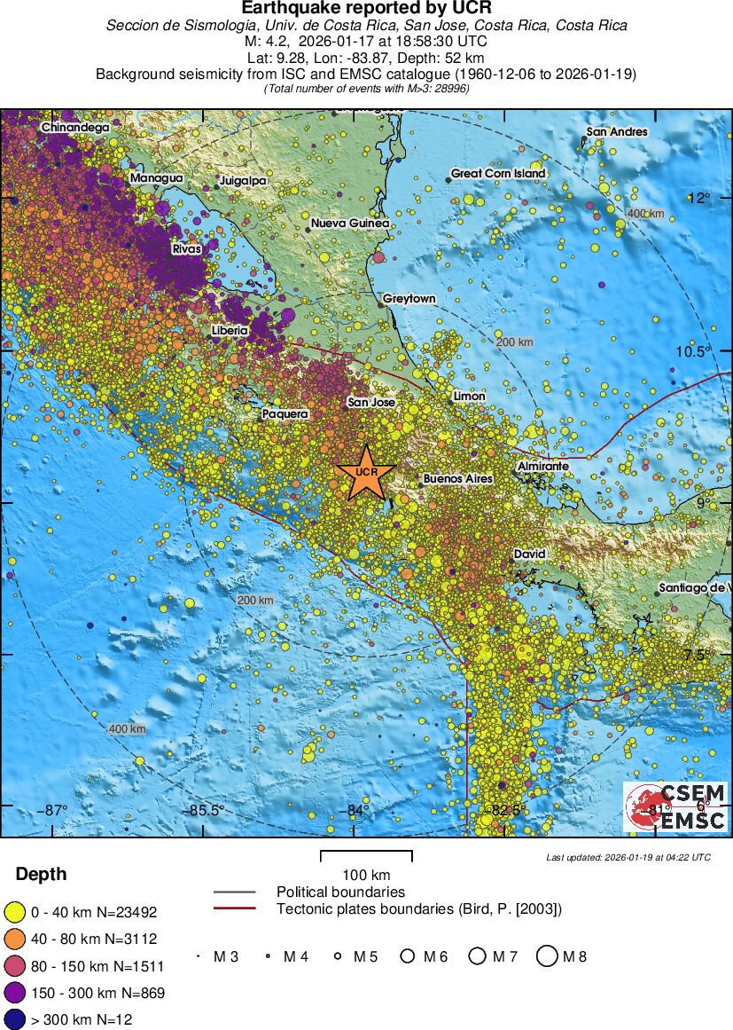 regional historical seismicity