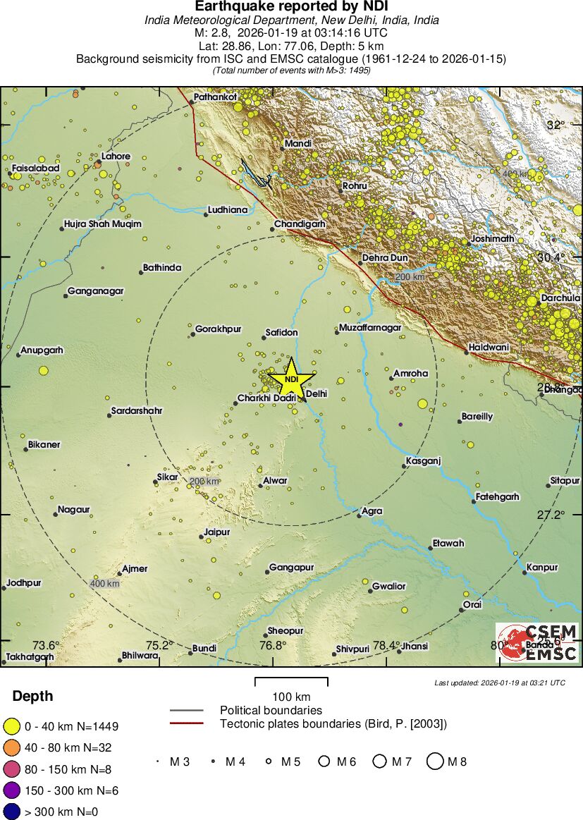 regional historical seismicity