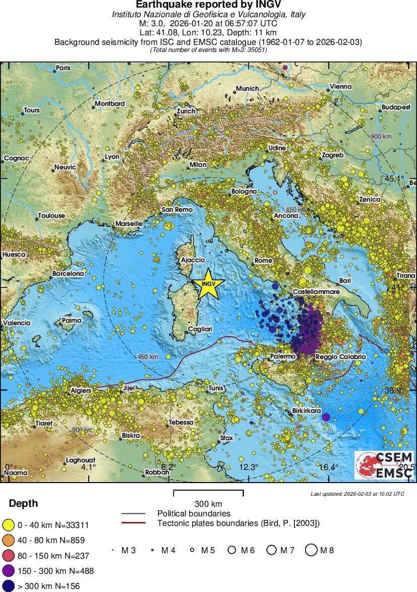 wide historical seismicity