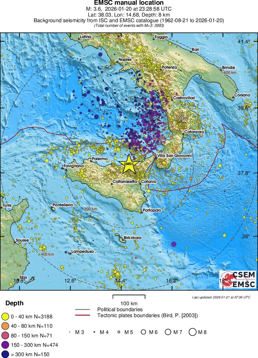 regional historical seismicity