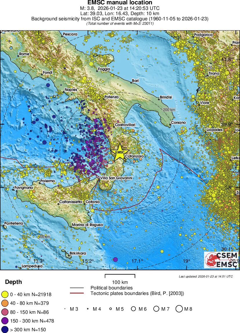 regional historical seismicity