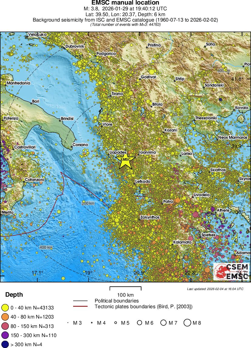 regional historical seismicity