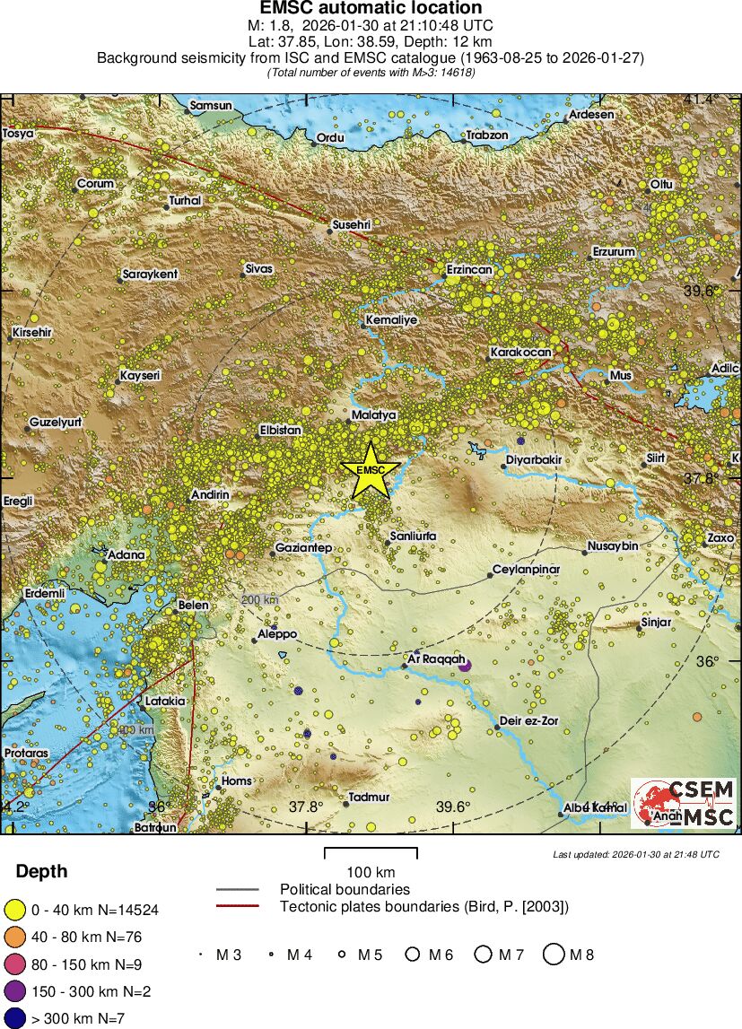 regional historical seismicity