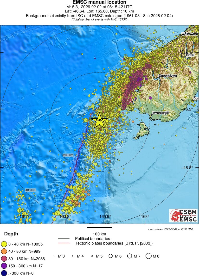 regional historical seismicity