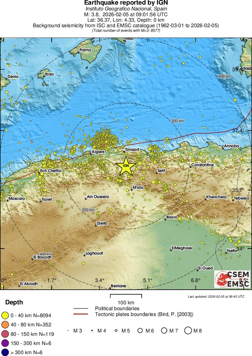 regional historical seismicity