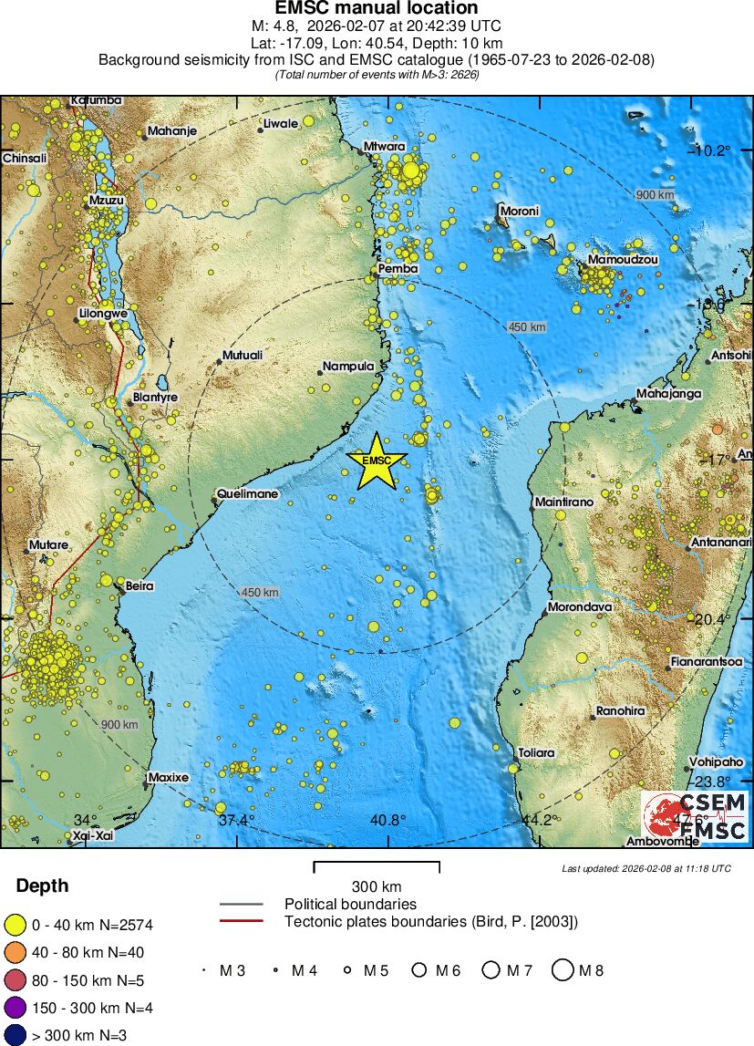 wide historical seismicity