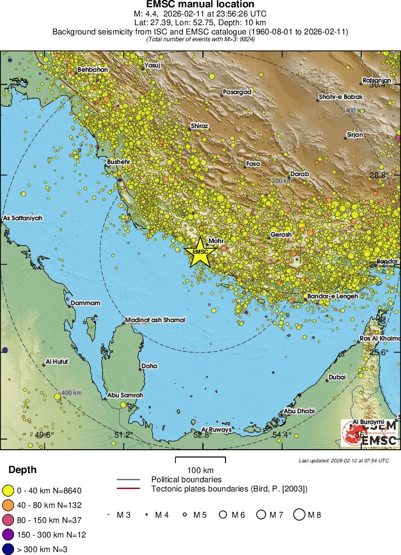 regional historical seismicity