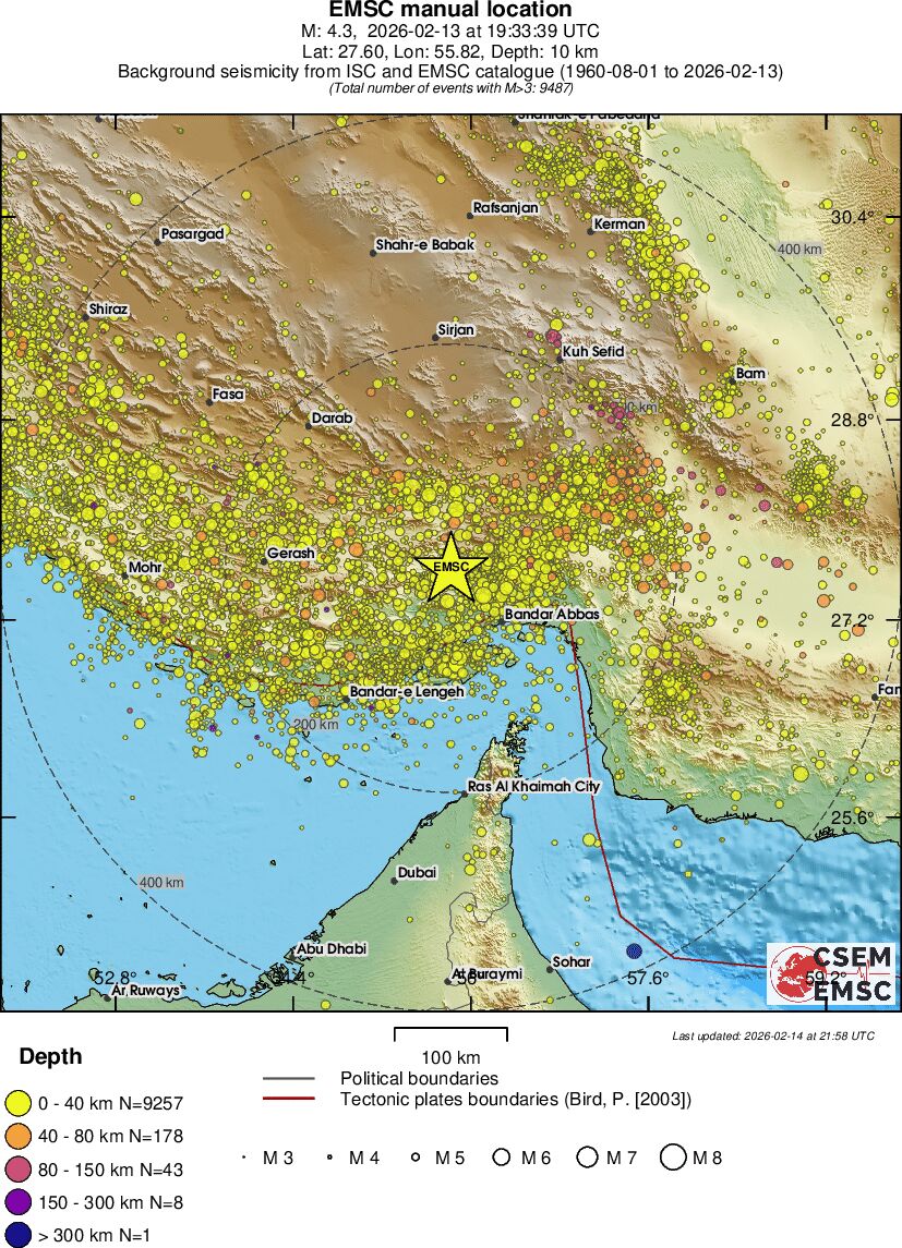 regional historical seismicity
