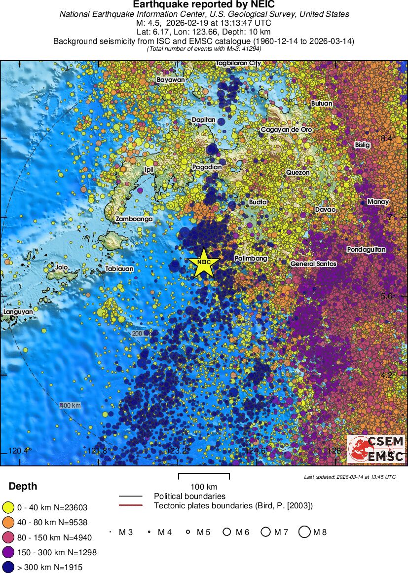 regional historical seismicity