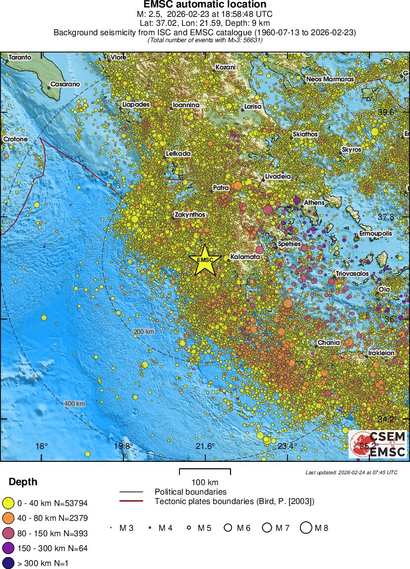 regional historical seismicity