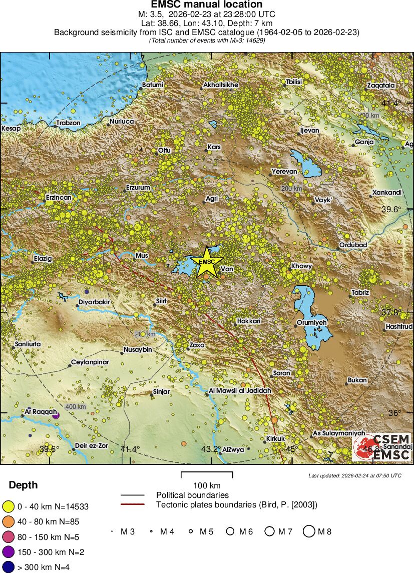regional historical seismicity