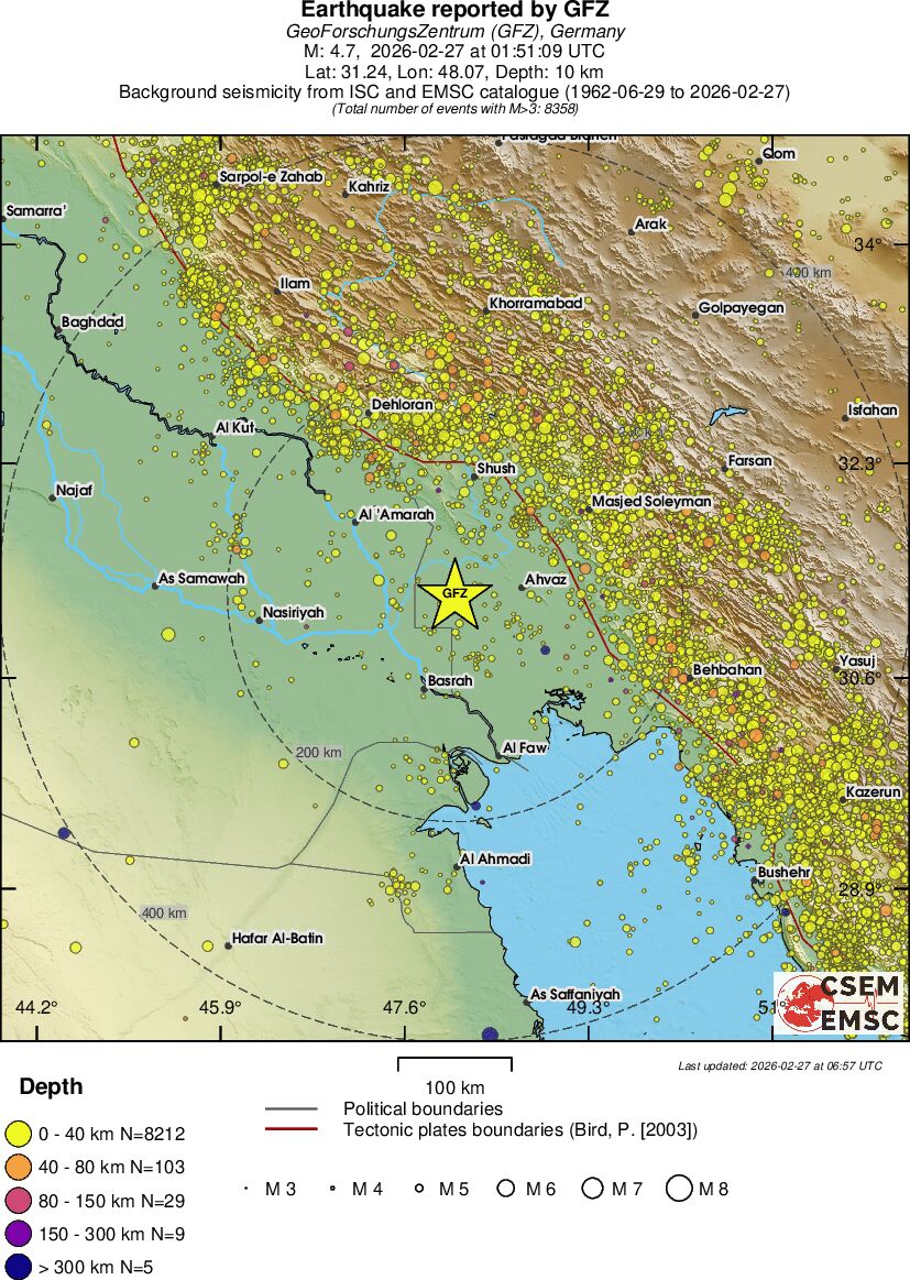 regional historical seismicity