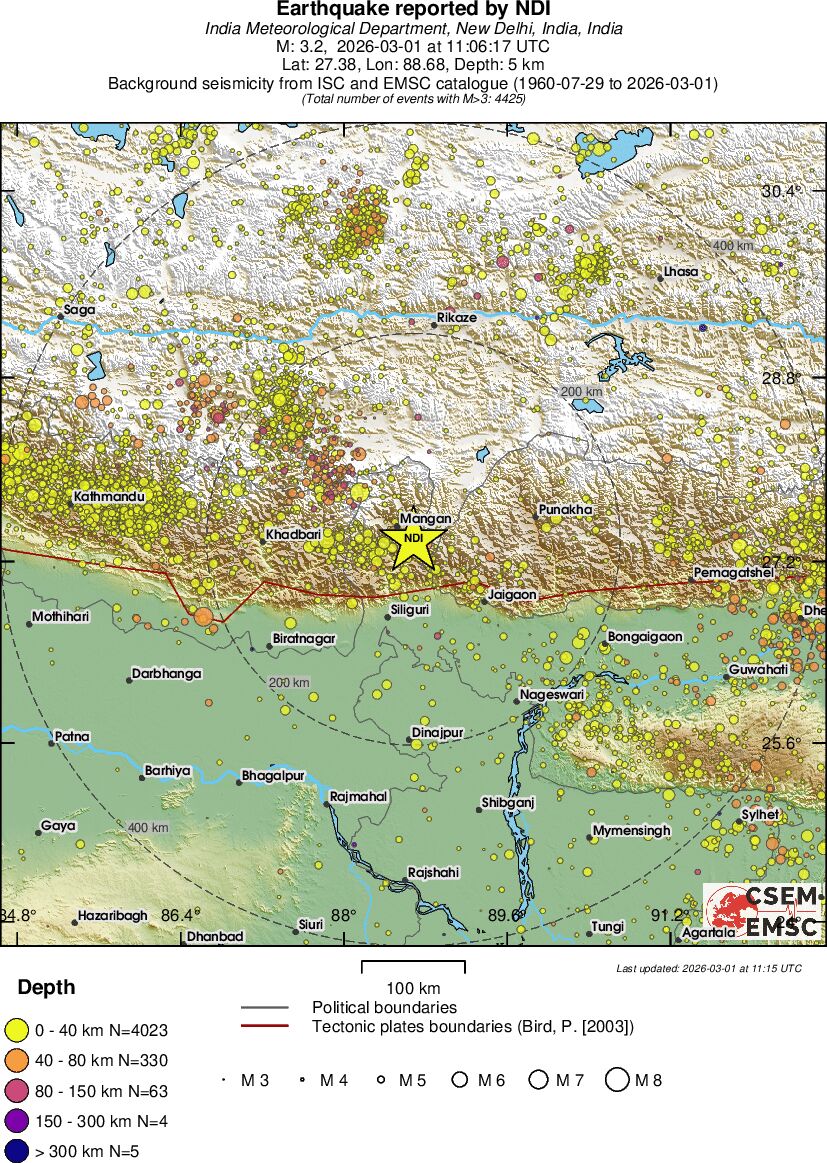 regional historical seismicity