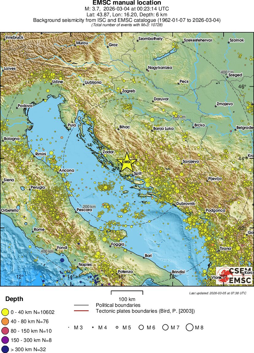 regional historical seismicity