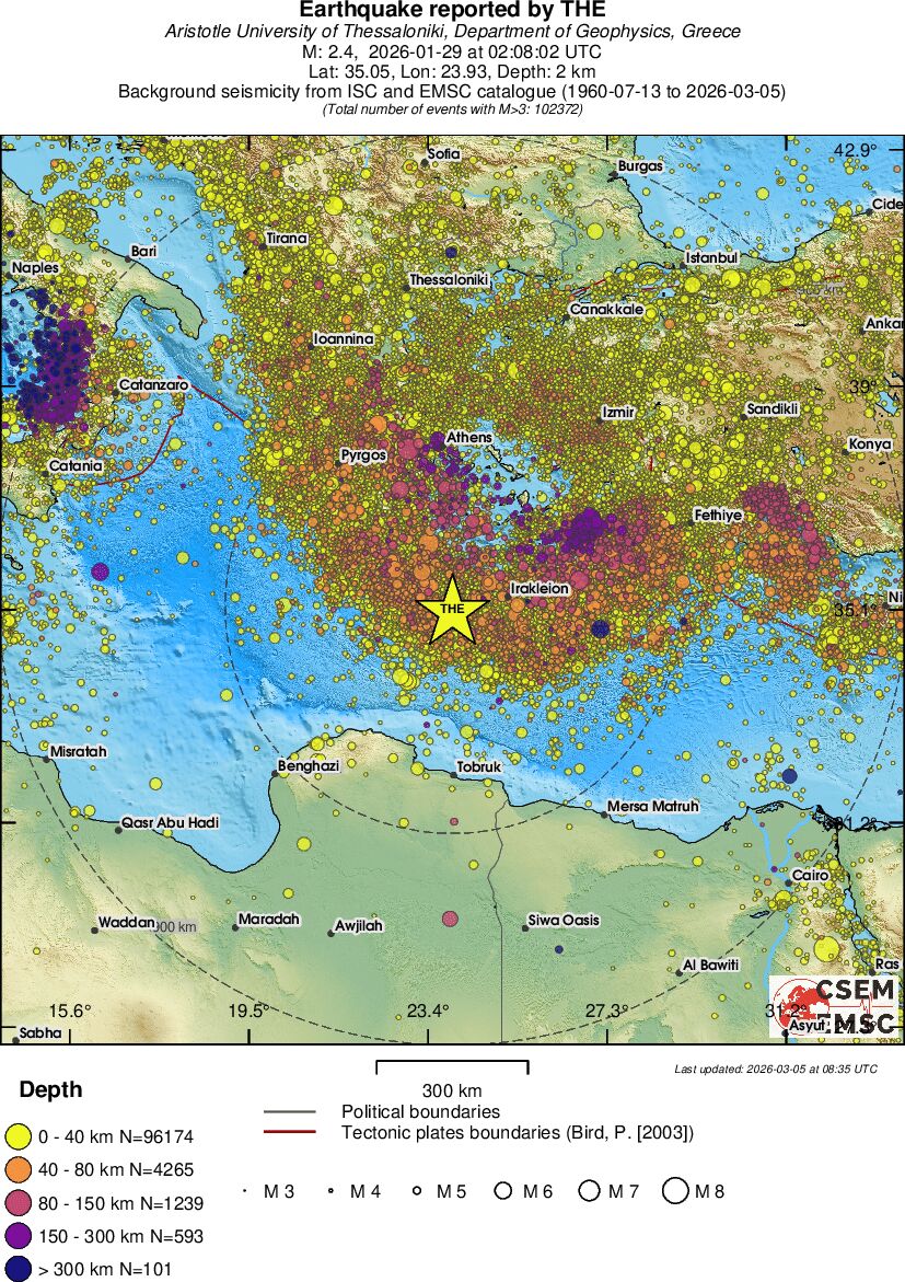 wide historical seismicity