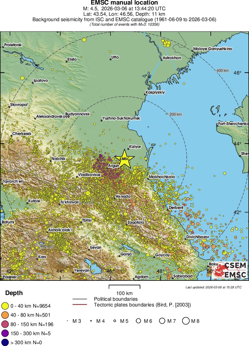 regional historical seismicity