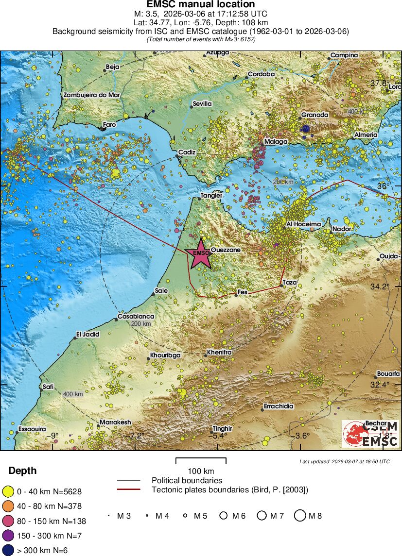 regional historical seismicity