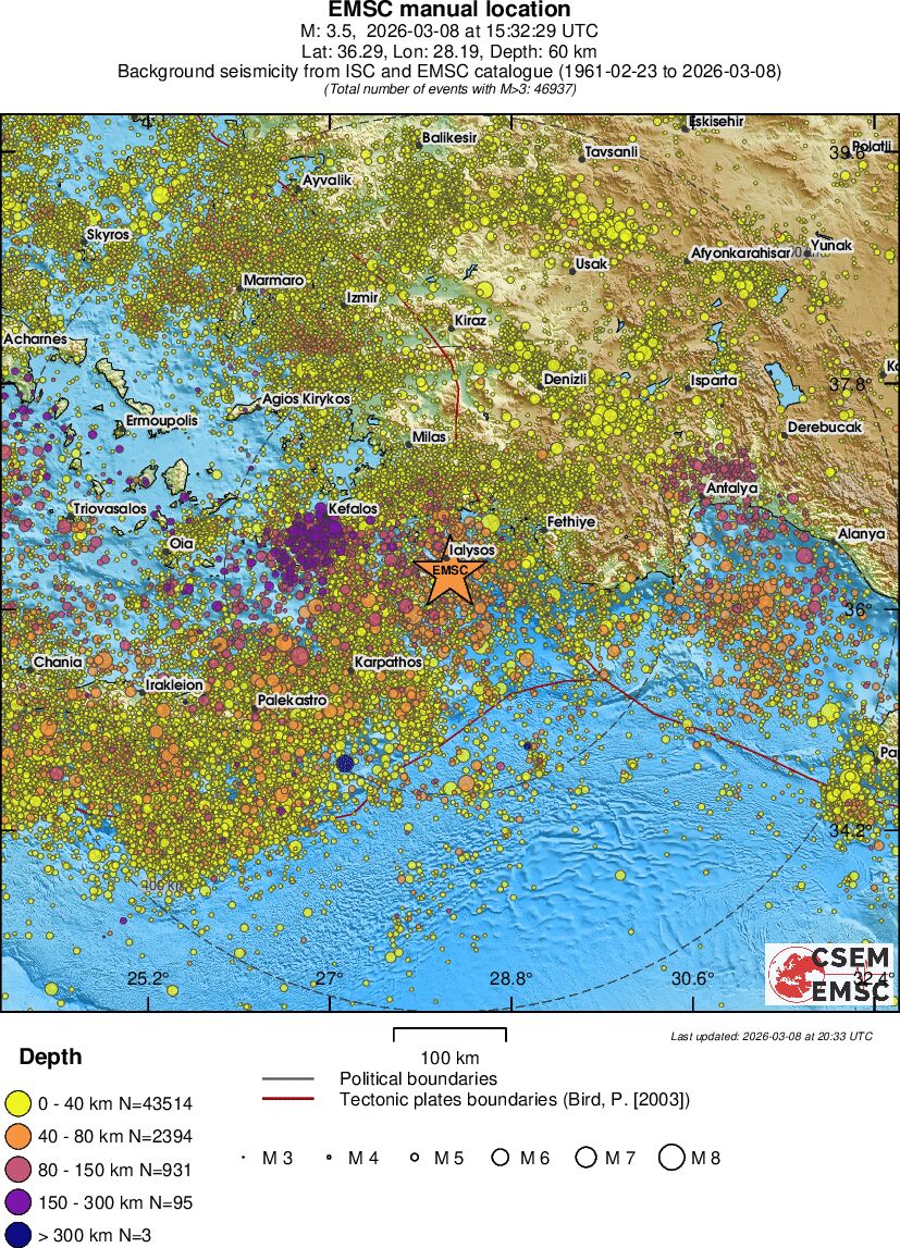regional historical seismicity