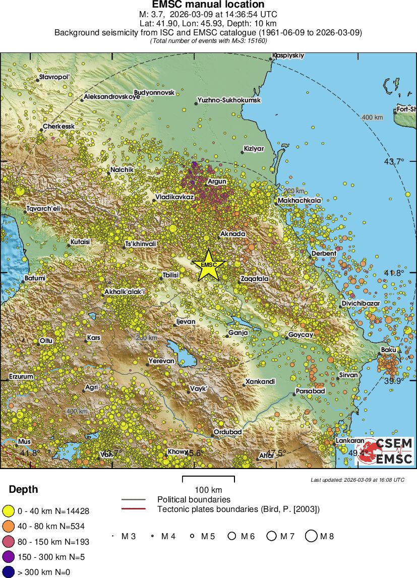 regional historical seismicity