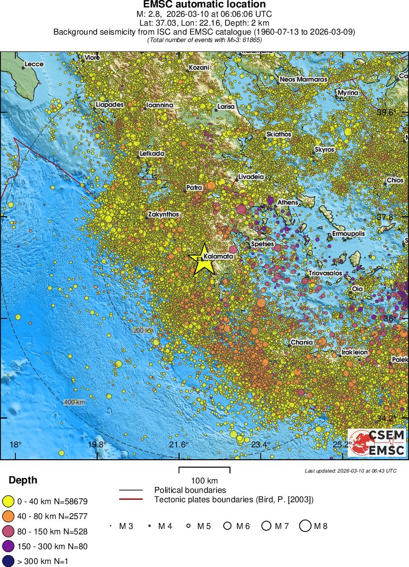 regional historical seismicity