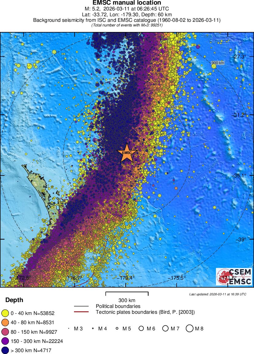 wide historical seismicity