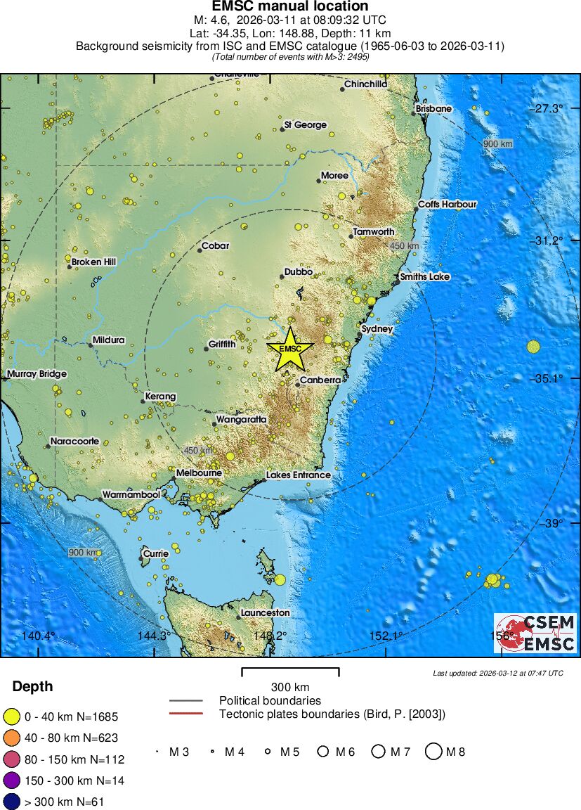 wide historical seismicity